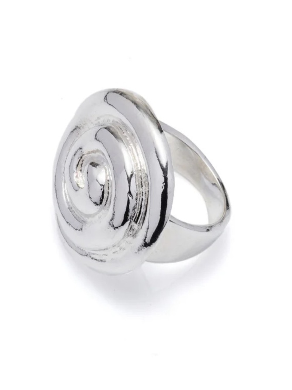 Spiral Gold Ring Fine Silver Plated NWOT
